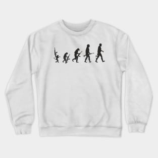 A joke! Evolution of a man with a Kalashnikov Assault Rifle Crewneck Sweatshirt